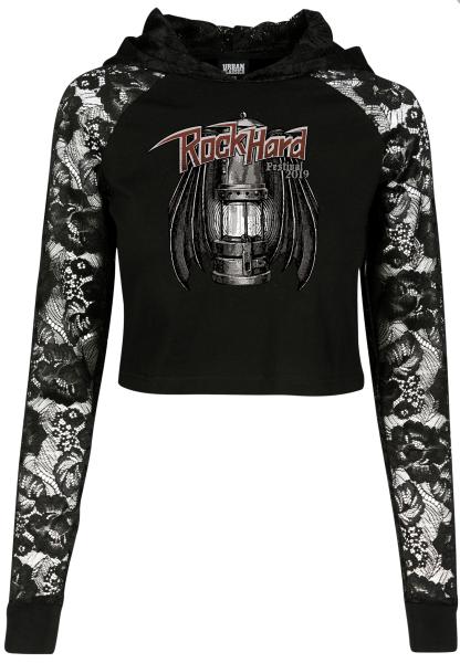 Metal Attack Merch Shop - Rock Hard Festival 2019 - Girlie Shirt Skull Spitze Langarm